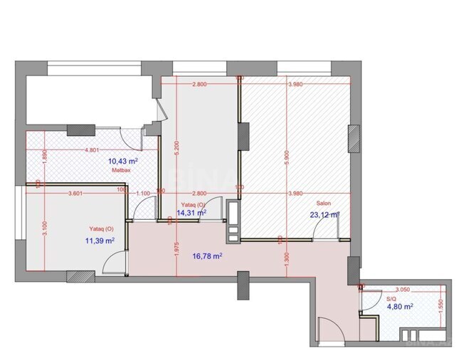 Satılır 3 otaqlı yeni tikili 107 m², 28 May m., photo 6 from 7