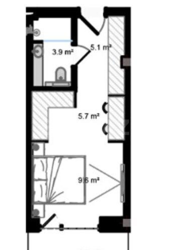 Продаётся 1-комн. новостройка 38.9 м², пос. Нардаран, photo 4 from 8