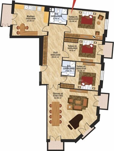 Продаётся 4-комн. новостройка 204 м², пос. Аг шехер, photo 4 from 13
