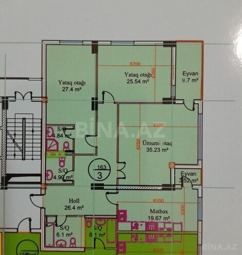Продаётся 3-комн. новостройка 163 м², м. Элмляр Академиясы, photo 4 from 8