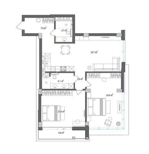 Satılır 3 otaqlı yeni tikili 127 m², Sea Breeze q., photo 12 from 13