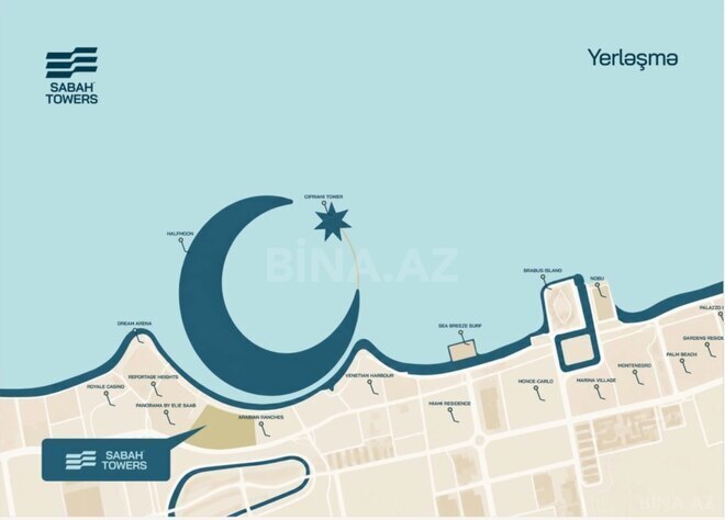 Satılır 1 otaqlı yeni tikili 36 m², Sea Breeze q., photo 3 from 8
