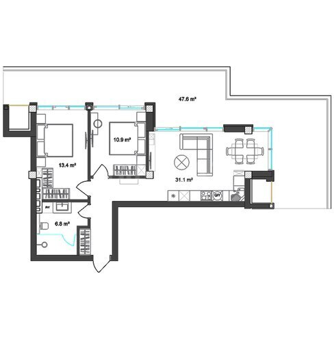 Satılır 2 otaqlı yeni tikili 121.9 m², Nardaran q., photo 13 from 14