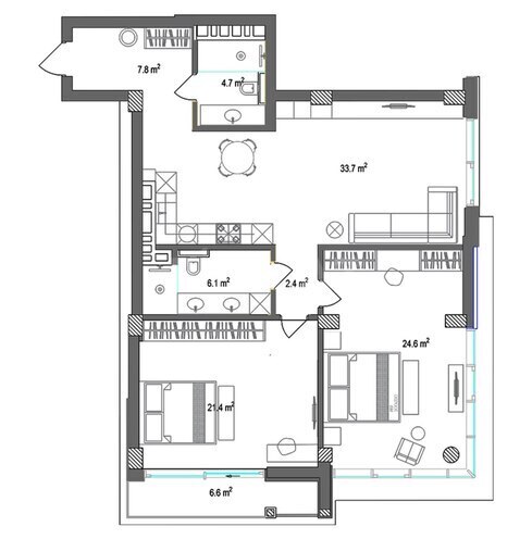 Satılır 3 otaqlı yeni tikili 127.3 m², Nardaran q., photo 12 from 13