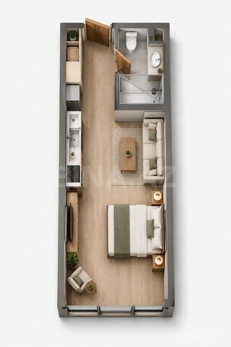 Satılır 1 otaqlı yeni tikili 36 m², Sea Breeze q., photo 7 from 8