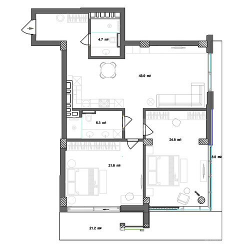 Продаётся 3-комн. новостройка 135.6 м², пос. Нардаран, photo 12 from 13