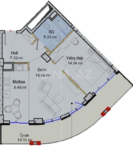 Satılır 2 otaqlı yeni tikili 81.1 m², Nardaran q., photo 9 from 10