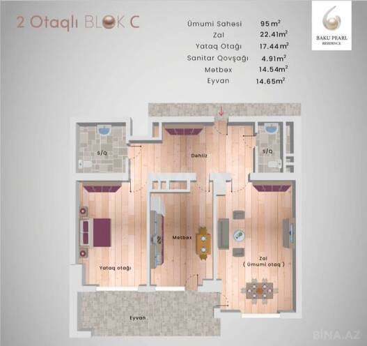 Satılır 2 otaqlı yeni tikili 95 m², Xətai r., photo 6 from 17