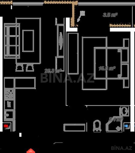 Satılır 2 otaqlı yeni tikili 61.2 m², Nardaran q., photo 8 from 9