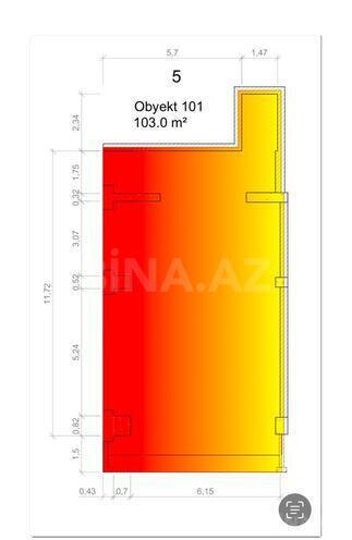 İcarəyə verilir  obyekt 102 m², Nizami m., photo 18 from 19