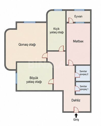 İcarəyə verilir 3 otaqlı yeni tikili 102 m², Yeni Yasamal q., photo 17 from 18