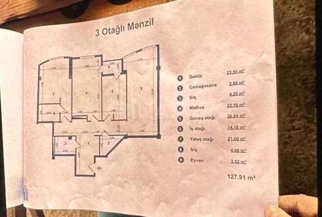 Продаётся 3-комн. новостройка 128 м², м. Низами, photo 4 from 6
