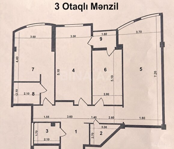 Продаётся 3-комн. новостройка 128 м², м. Низами, photo 5 from 6