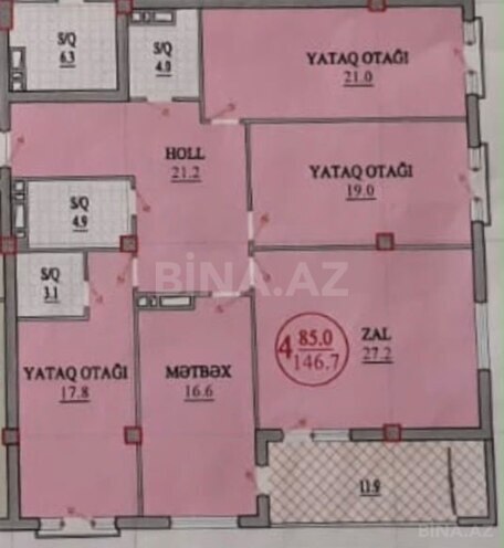 Satılır 4 otaqlı yeni tikili 147 m², İnşaatçılar m., photo 12 from 13