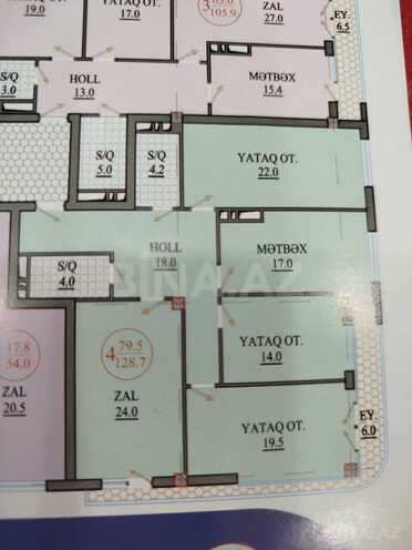 Продаётся 4-комн. новостройка 128.7 м², м. Иншаатчылар, photo 3 from 8