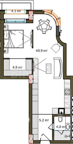 Satılır 1 otaqlı yeni tikili 69.7 m², Nardaran q., photo 16 from 17