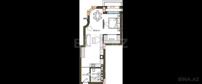 Satılır 1 otaqlı yeni tikili 68.8 m², Nardaran q., photo 16 from 17