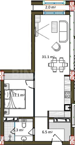 Satılır 2 otaqlı yeni tikili 69.5 m², Nardaran q., photo 16 from 17