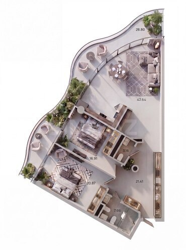 Продаётся 3-комн. новостройка 141.4 м², пос. Нардаран, photo 4 from 17