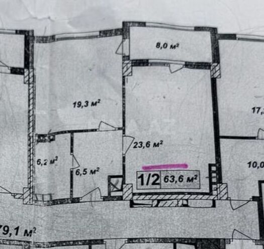 Продаётся 1-комн. новостройка 62 м², м. Кара Караев, photo 4 from 13