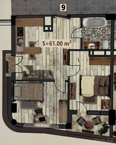 Продаётся 3-комн. новостройка 61 м², пос. Бакиханова, photo 3 from 9