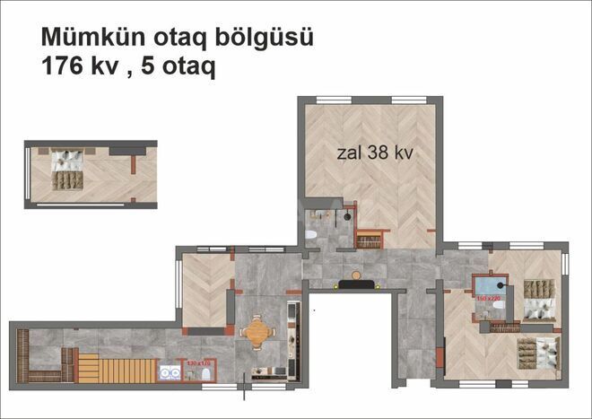 Satılır 5 otaqlı yeni tikili 176 m², 8 Noyabr m., photo 11 from 18