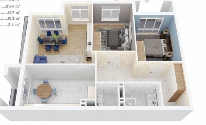 Продаётся 3-комн. новостройка 110 м², м. Азадлыг проспекти, photo 7 from 8