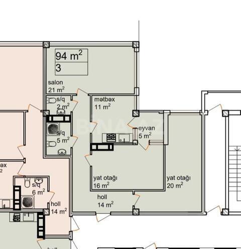 Satılır 3 otaqlı yeni tikili 94 m², Neftçilər m., photo 3 from 13