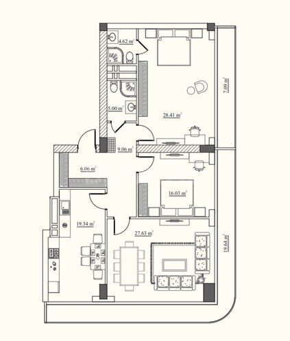 Satılır 3 otaqlı yeni tikili 144.6 m², Badamdar q., photo 7 from 8