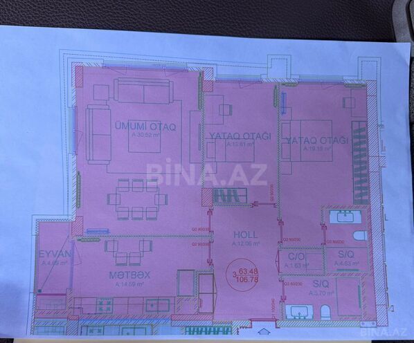Satılır 3 otaqlı yeni tikili 106.7 m², Bakmil m., photo 9 from 11