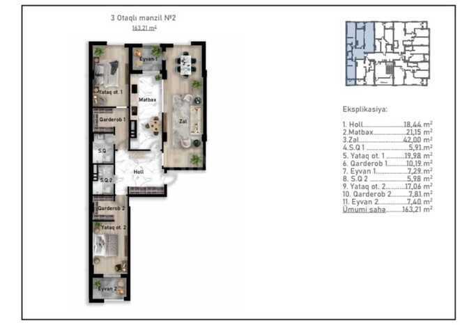 Satılır 3 otaqlı yeni tikili 163 m², Nizami m., photo 9 from 10