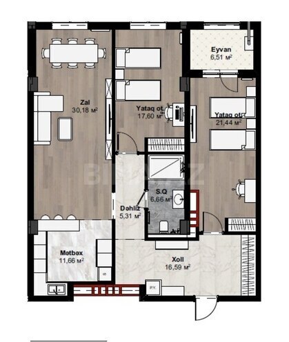 Satılır 3 otaqlı yeni tikili 116 m², Nizami m., photo 11 from 12