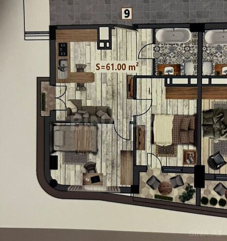 Satılır 3 otaqlı yeni tikili 61 m², Bakıxanov q., photo 7 from 9