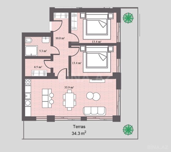 Продаётся 3-комн. новостройка 131.2 м², пос. Sea Breeze, photo 9 from 10