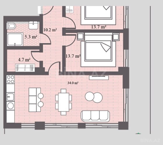 Satılır 3 otaqlı yeni tikili 133.7 m², Sea Breeze q., photo 9 from 10