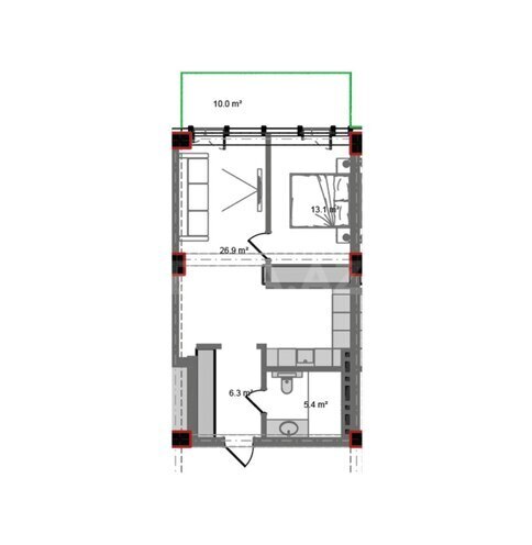 Satılır 2 otaqlı yeni tikili 71.3 m², Nardaran q., photo 8 from 9