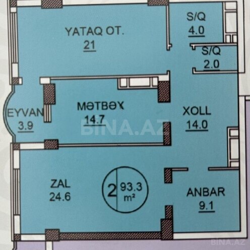 Satılır 2 otaqlı yeni tikili 94 m², Nəsimi r., photo 10 from 11