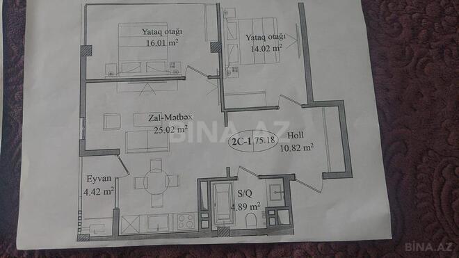 Satılır 3 otaqlı yeni tikili 75 m², İnşaatçılar m., photo 3 from 15