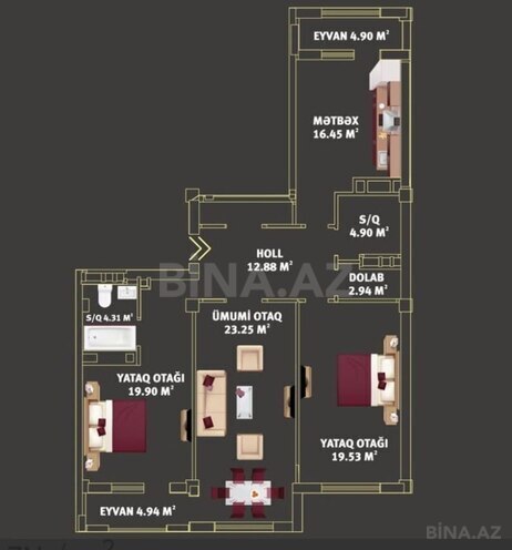 Продаётся 3-комн. новостройка 114 м², пос. Ази Асланова, photo 4 from 15