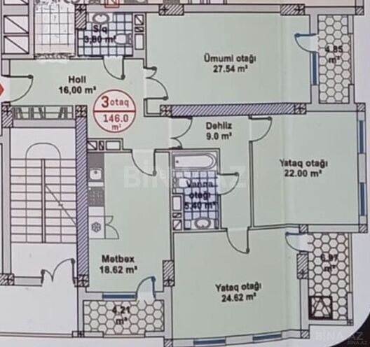 Satılır 3 otaqlı yeni tikili 146 m², İnşaatçılar m., photo 3 from 18