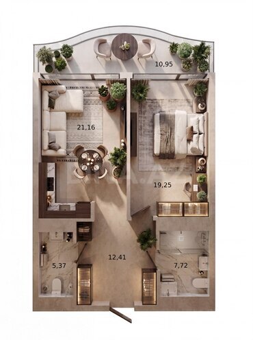 Продаётся 2-комн. новостройка 76.8 м², пос. Нардаран, photo 3 from 26