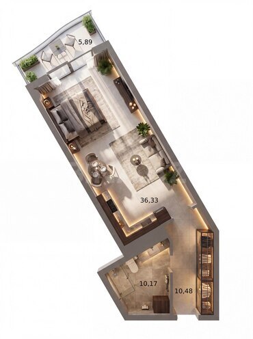 Продаётся 1-комн. новостройка 62.8 м², пос. Нардаран, photo 3 from 22