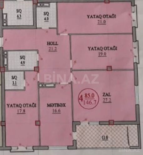 Продаётся 4-комн. новостройка 155 м², м. Иншаатчылар, photo 6 from 16