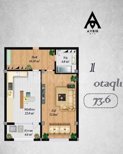 Satılır 2 otaqlı yeni tikili 73.6 m², Gənclik m., photo 3 from 20
