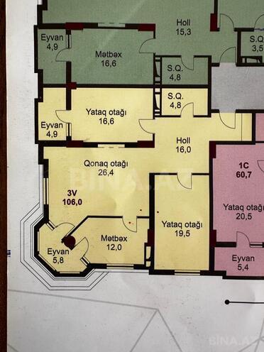 Satılır 3 otaqlı yeni tikili 110 m², Gənclik m., photo 11 from 12
