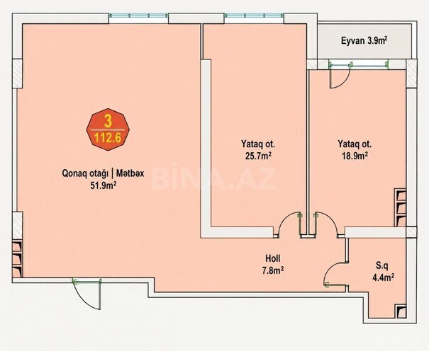 Продаётся 3-комн. новостройка 113 м², Наримановский  р., photo 4 from 13