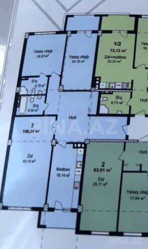 Satılır 3 otaqlı yeni tikili 157 m², Qara Qarayev m., photo 3 from 16