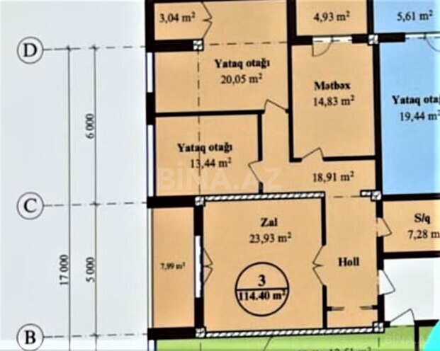 Satılır 3 otaqlı yeni tikili 114 m², Qara Qarayev m., photo 4 from 20