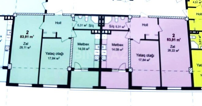 Satılır 2 otaqlı yeni tikili 84 m², Qara Qarayev m., photo 3 from 11