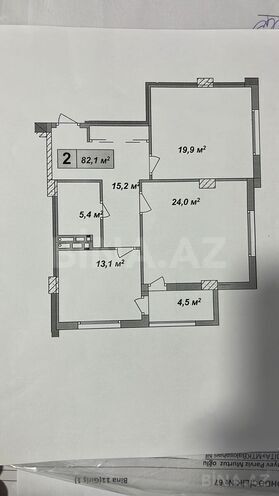 Satılır 2 otaqlı yeni tikili 82.1 m², Qara Qarayev m., photo 3 from 20